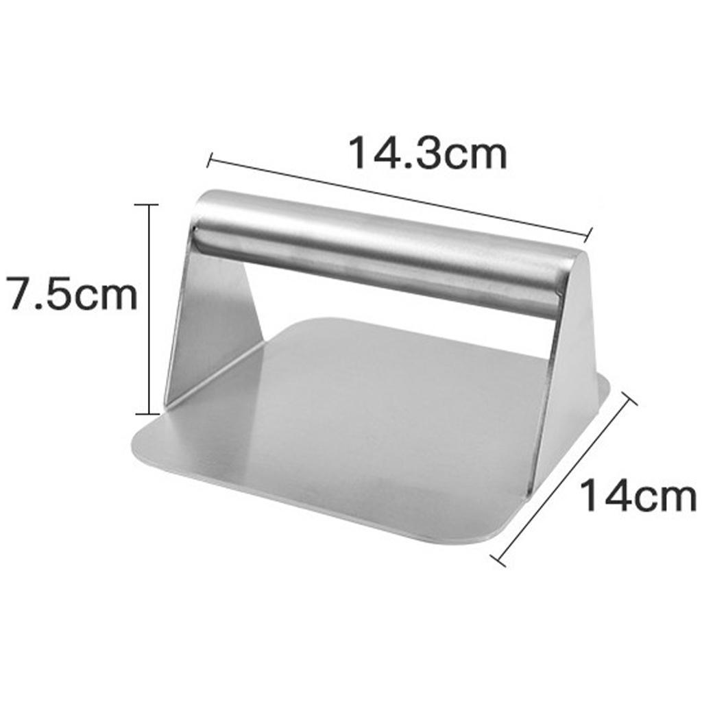 2pcs Manual Burger Press Meat Smasher Bacon No-Rust Accessory Kitchen Tool