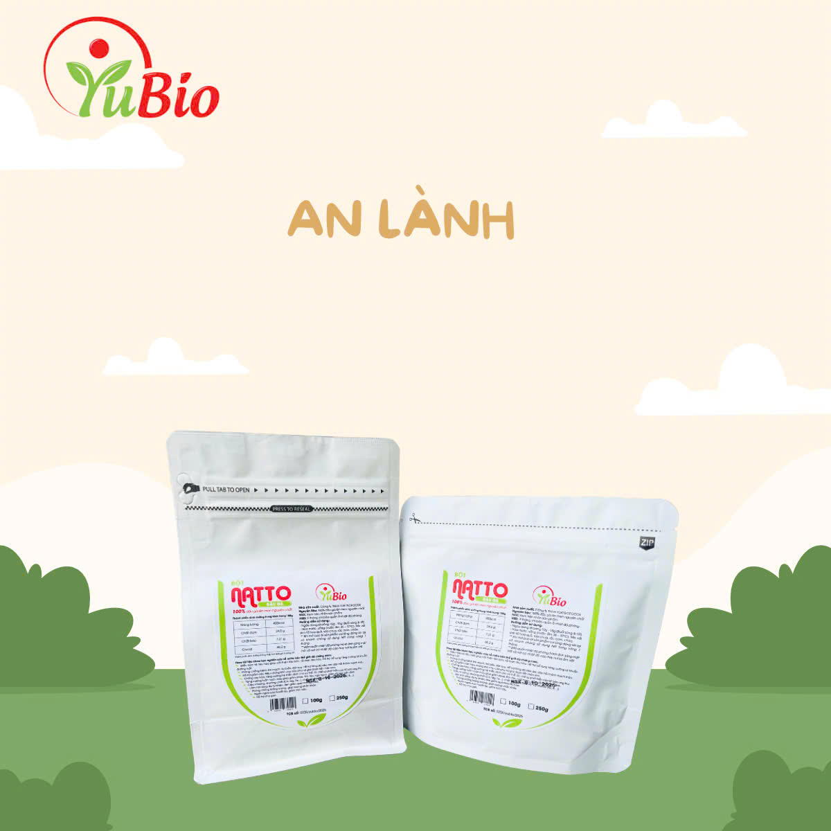 Bột NATTO ĐẬU GÀ YUBIO - 250G