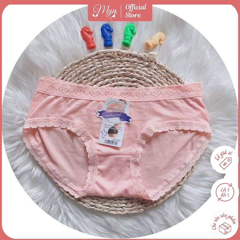 SET 10 QUẦN LÓT COTTON THÁI VIỀN REN DẬP HOA -10 quần