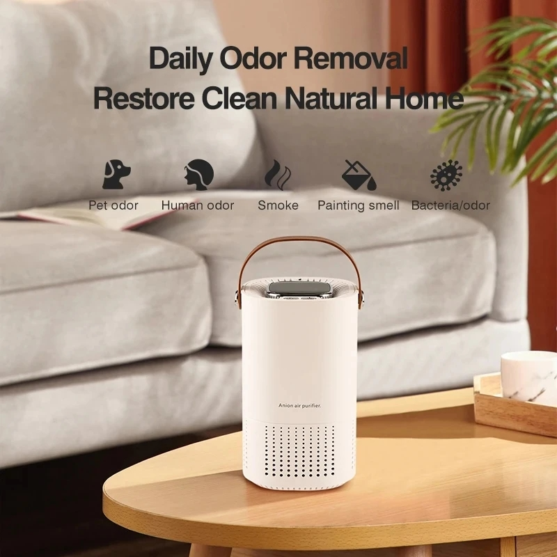 Máy lọc không khí cầm tay mới của Ionizer Máy tạo ion âm Bộ lọc khử mùi Máy lọc không khí ô tô-Hàng chính hãng