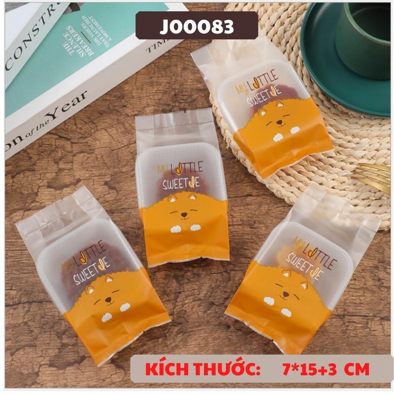 Túi Đựng Bánh Quy Bánh Mì Snack Bánh Dứa Trong Suốt Hoa Văn Mèo Bông Tuyết