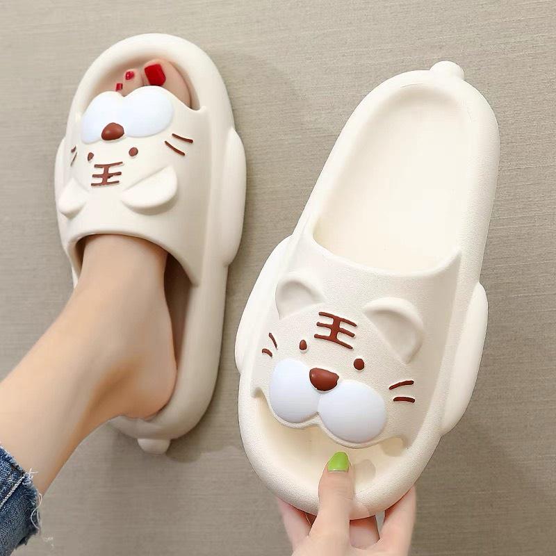 Dép nữ cute đi trong nhà đế siêu êm DL306, Dép bánh mì nữ hình Hổ Little Tiger dễ thương chống trơn trượt 2022 iDÉP