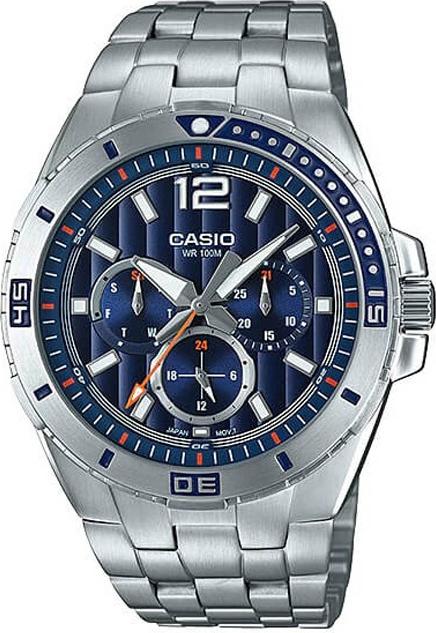 Đồng Hồ Nam Dây Thép Casio MTD-1060D-2AV - Trắng