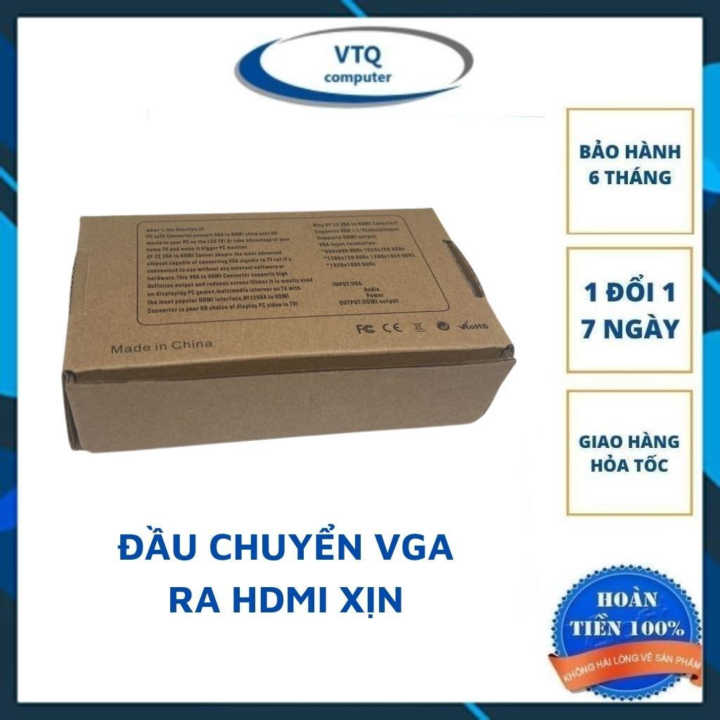 Đầu chuyển đổi VGA sang HDMI kèm cáp âm thanh và đầu ra hỗ trợ 1080P