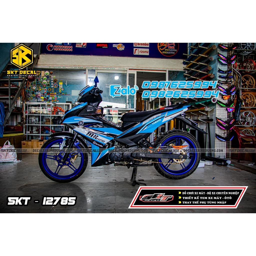 Tem trùm dành cho exciter 150 xanh đen bạc mxking