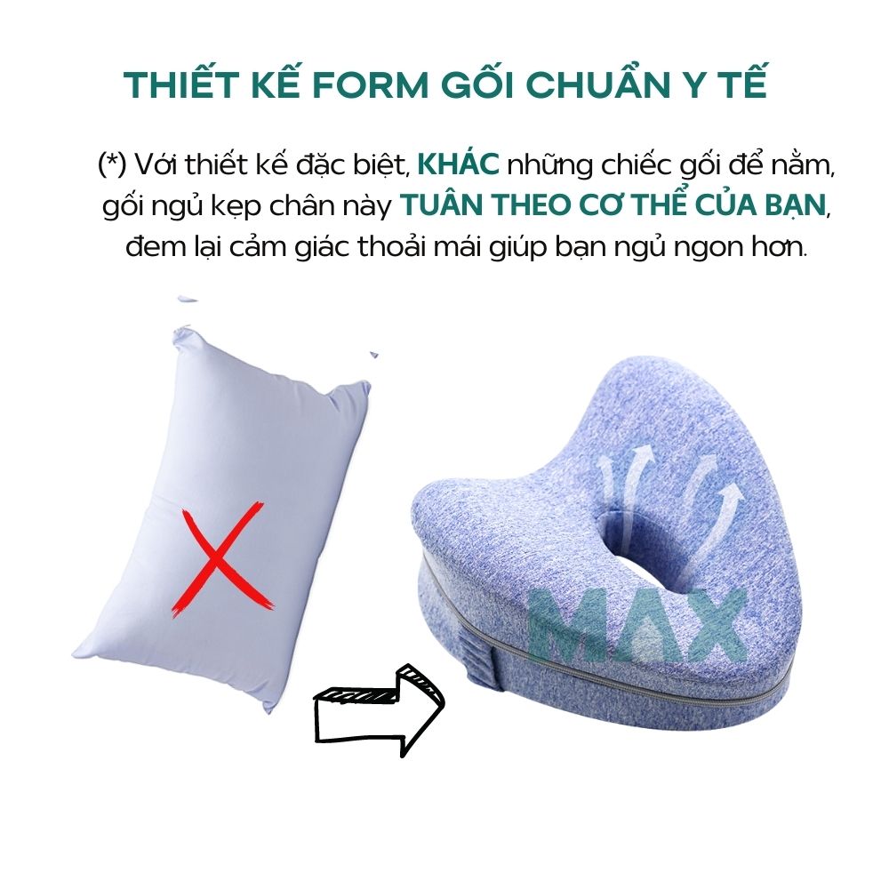 Gối kẹp chân chuẩn y tế giúp cải thiện lưu thông máu giảm tê mỏi chân dùng cho phụ nữ mang thai, người lớn tuổi