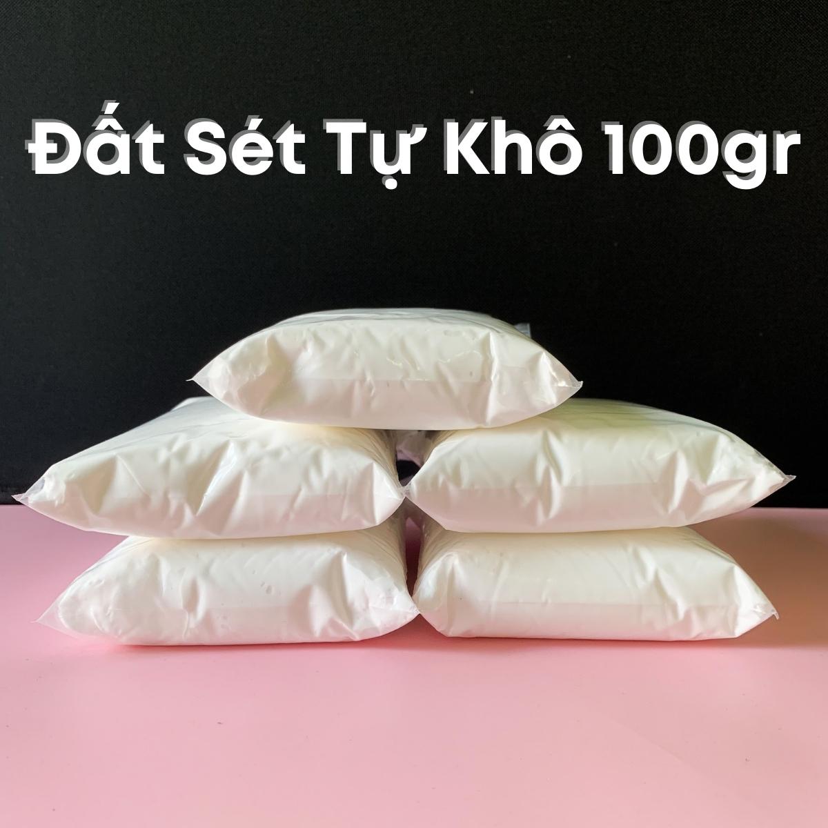 Đất Sét Nhật Tự Khô Gói Lớn Màu Trắng Trọng Lượng 100g - Nguyên Liệu Làm Slime An Toàn Tuyệt Đối