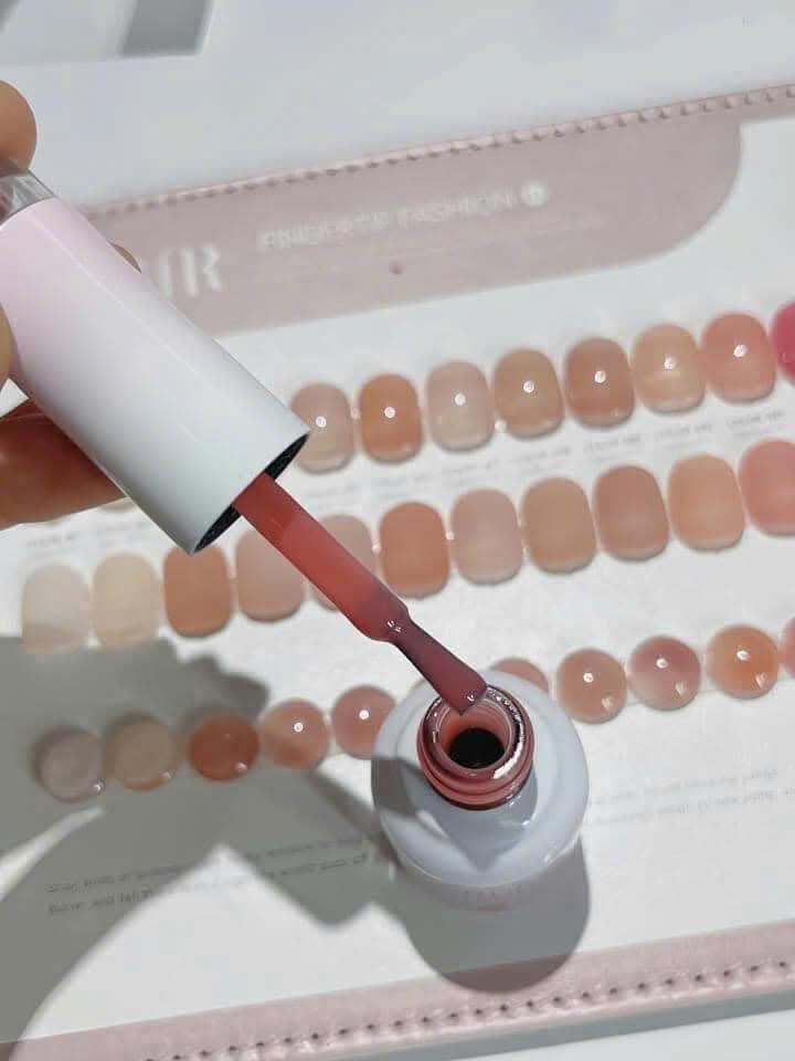 Set Sơn Gel Màu Nude BUBGIR 12 Màu Số 41 Tông Nâu thạch trà sữa Nude, Hồng Nude đậm , Đỏ Nude Chai 15ml Làm Nail Siêu Bóng Đặc Mướt, Tặng Bảng Màu