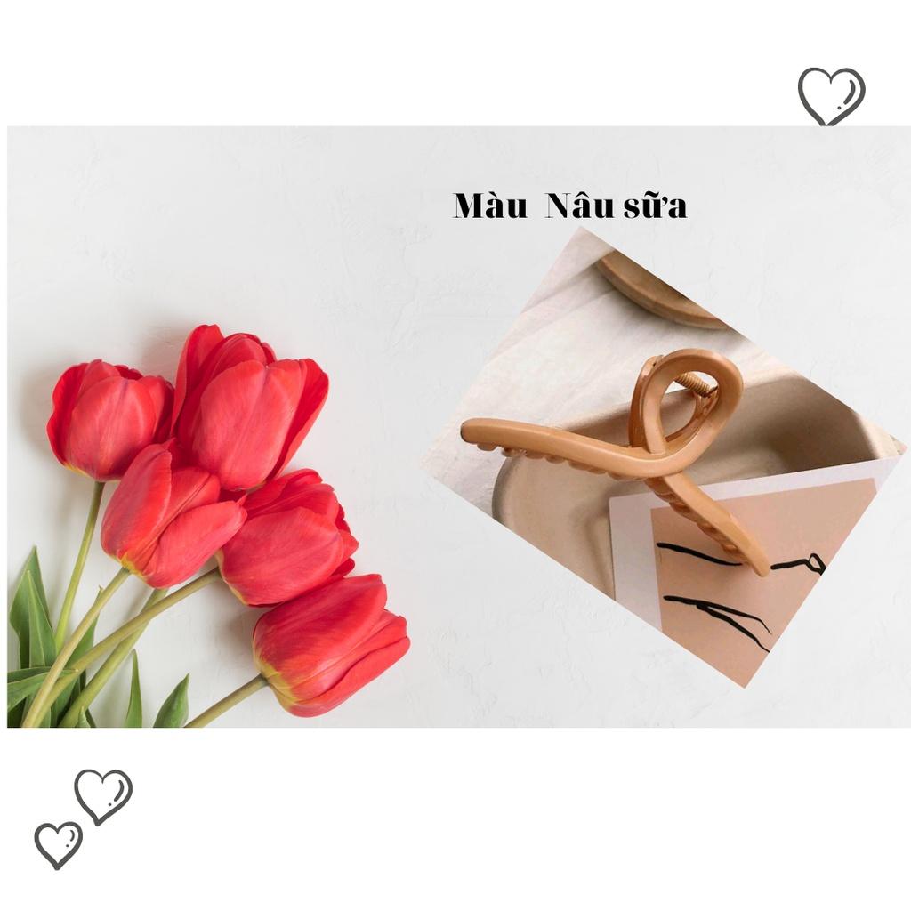 Kẹp tóc nhựa cỡ lớn phong cách Hàn Quốc-Cặp tóc thời trang nhiều màu