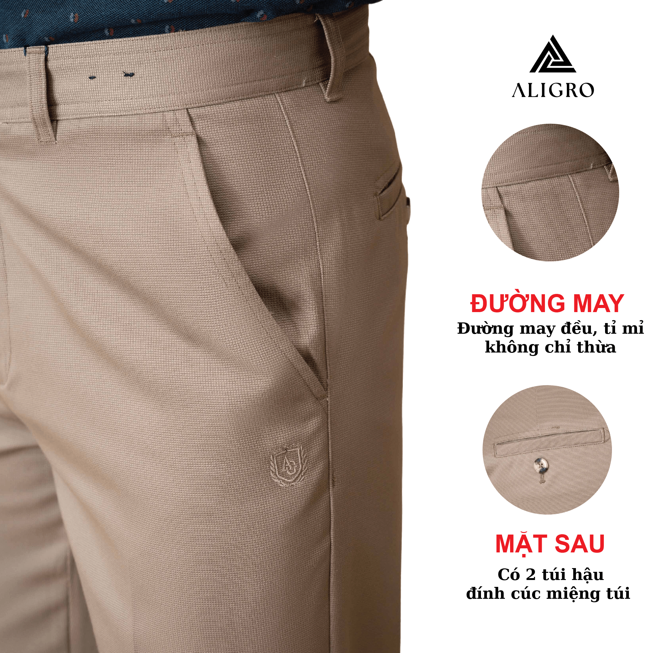 Quần kaki nam ALIGRO chất liệu cao cấp kiểu dáng trẻ trung, kẻ vân sang trọng ALGK067