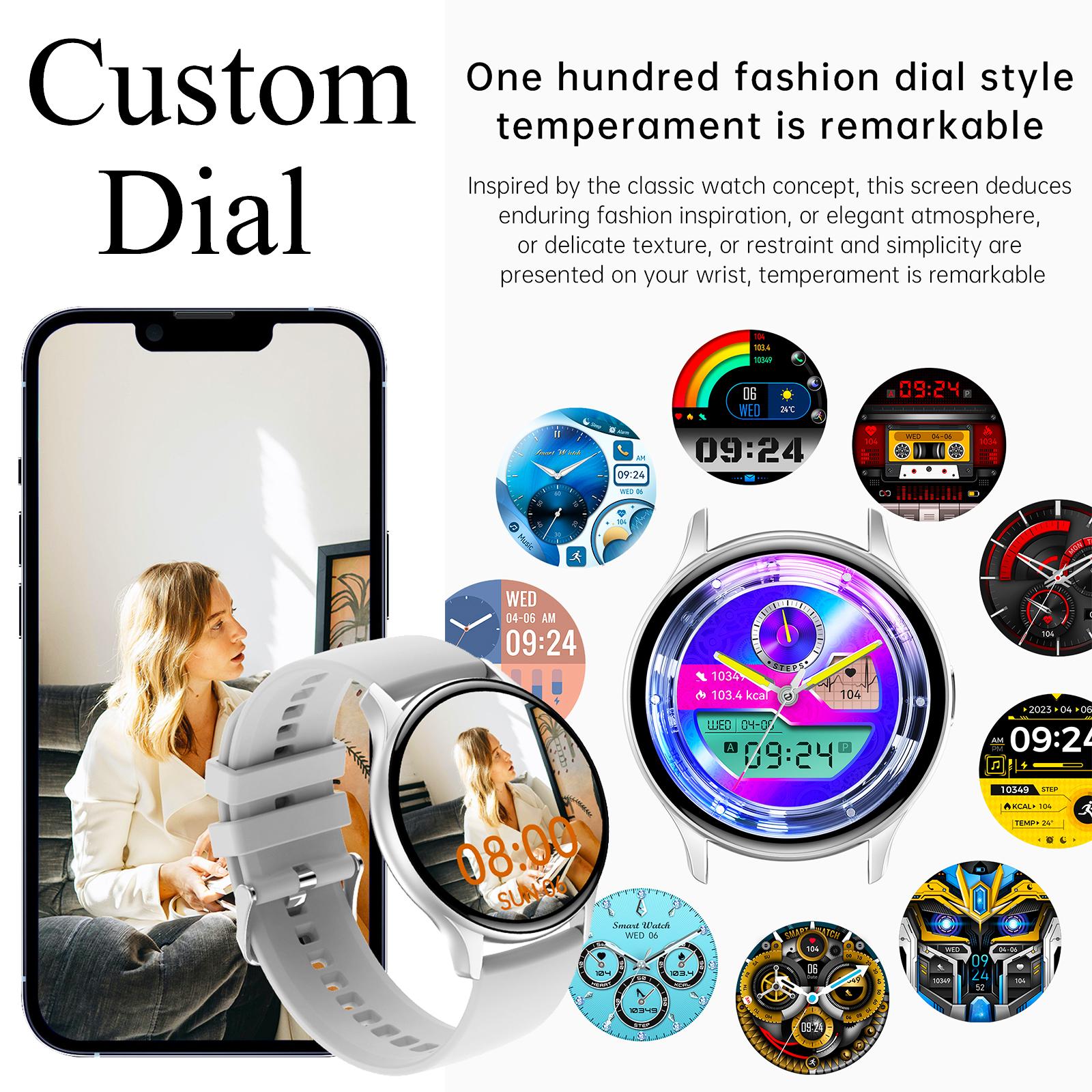 Đồng hồ thông minh LEMFO dành cho nam giới AMOLED HD IP68 Chống nước Bluetooth Call New Ladies Smartwatch 260mAh 1.43 inch 466 * 466 pixel