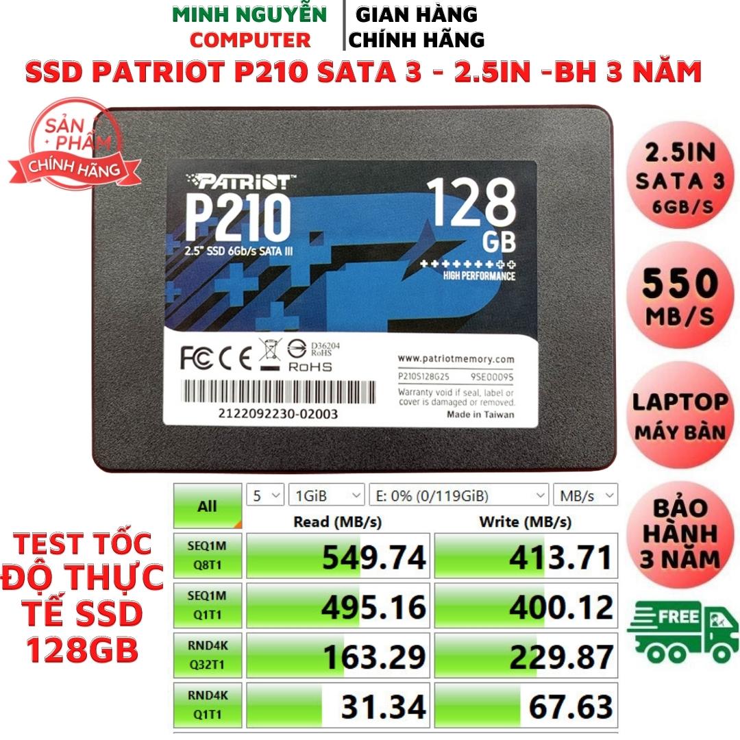 Ổ Cứng SSD 128GB, 256GB, 512GB PATRIOT P210 SATA 3 - 2.5INCH - New 100% - Hàng Chính Hãng