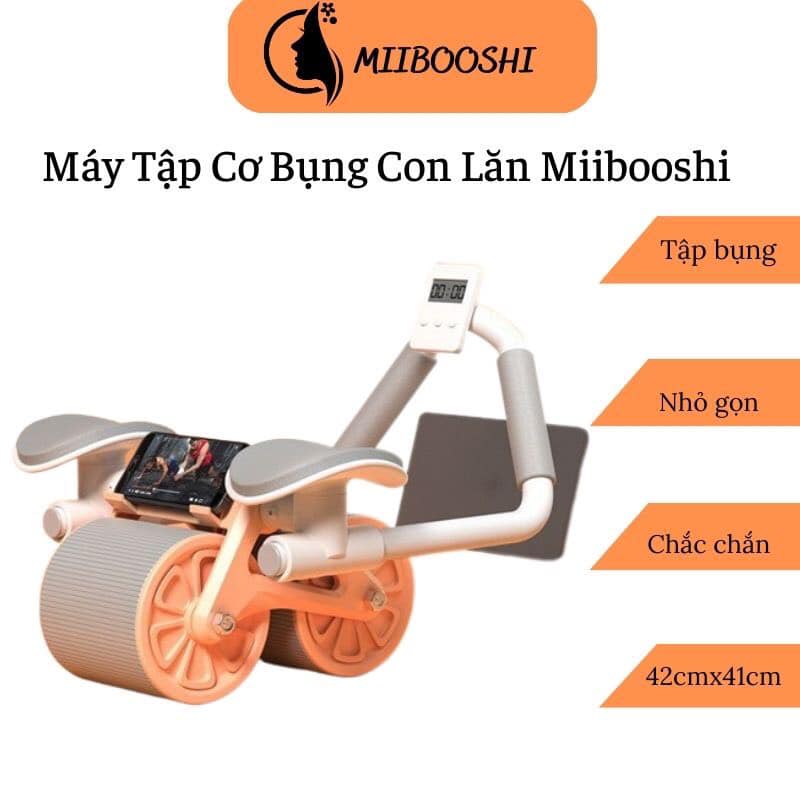 Con Lăn Trợ Lực Tập Bụng Thế Hệ Mới 2 Bánh chống đẩy đa năng tại nhà điều chỉnh độ rộng góc