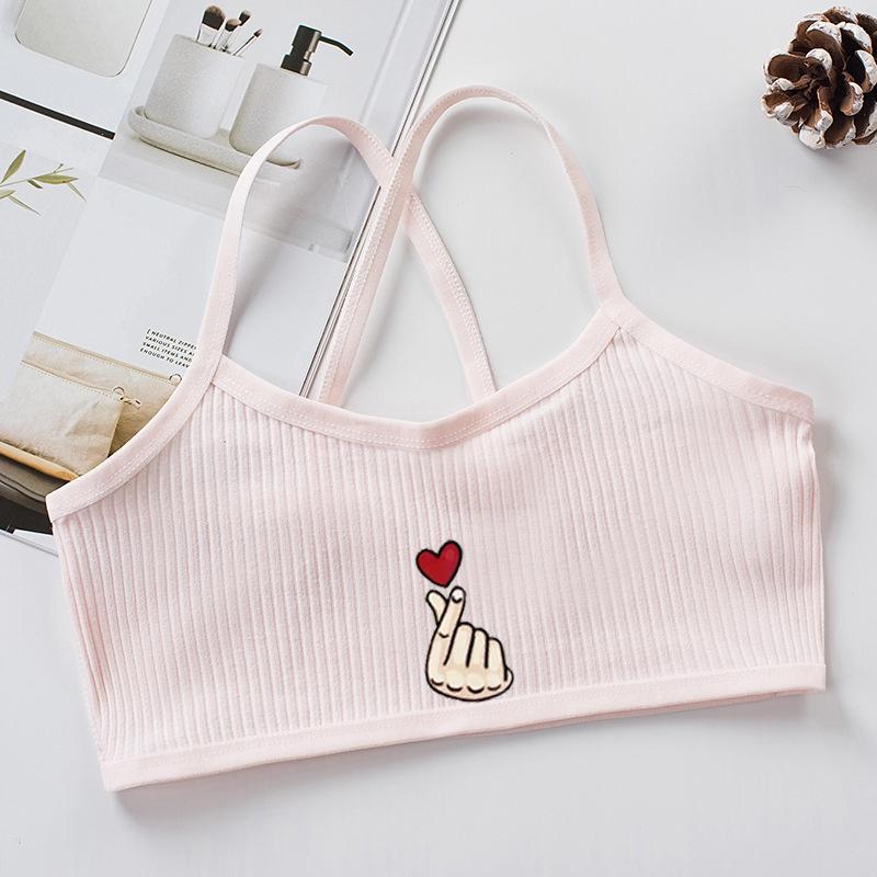 Hình ảnh Áo lót lá cho bé gái bra học sinh cotton từ 20-40kg