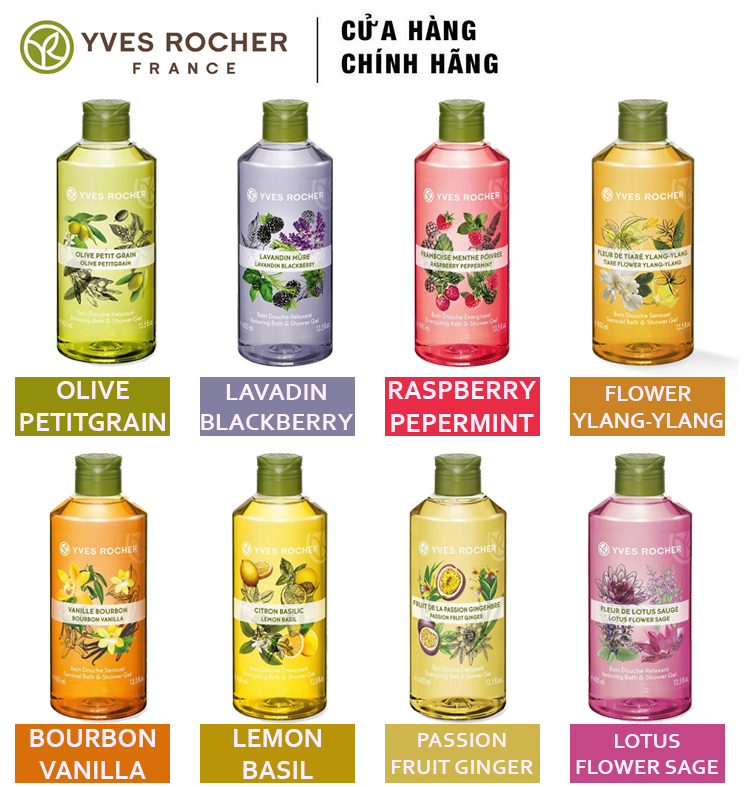 Gel Tắm Yves Rocher Passion Fruit Ginger Bath And Shower Gel 400ml