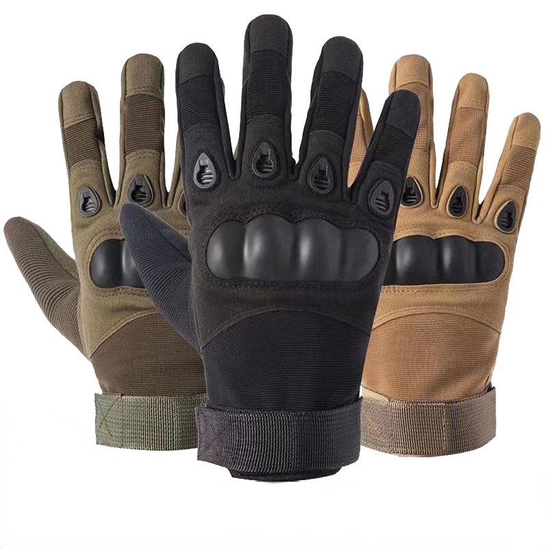 Mùa đông Găng tay ngón tay đầy đủ găng tay chiến thuật quân sự nam Color: Sand Color Size: XL