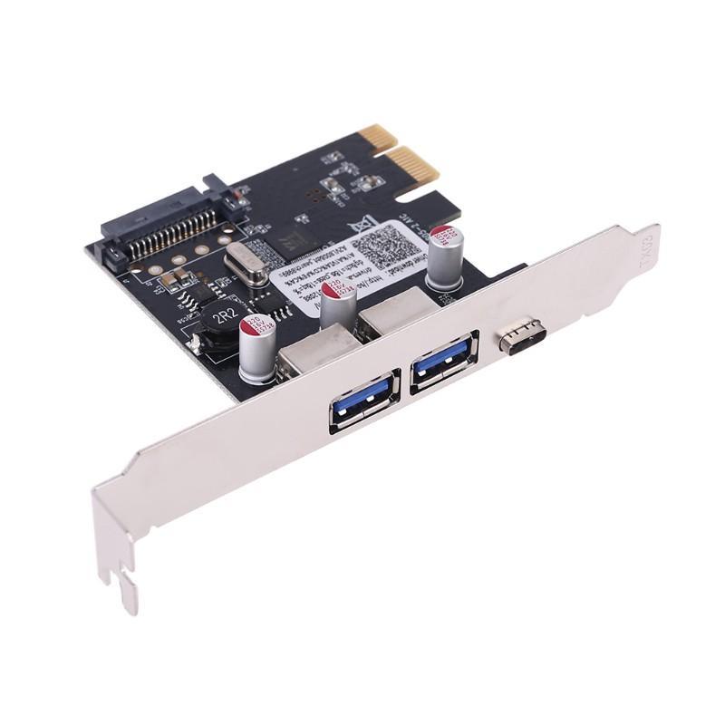 Card Mở Rộng Alli Pcie Pci Express Sang Usb 3.1 Type-C 2 Cổng Usb 3.0 Type-A