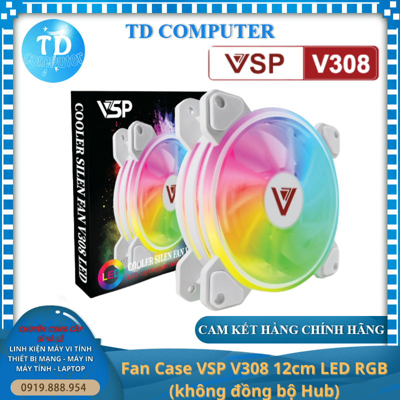 Fan Case VSP V308 12cm LED RGB - Hàng chính hãng TECH VISION phân phối