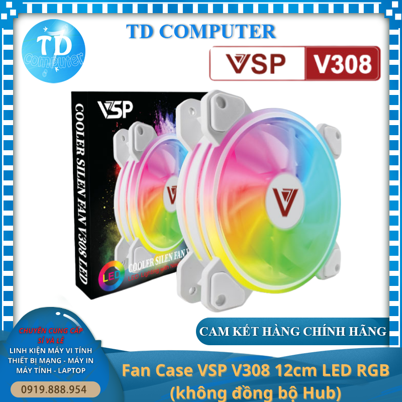 Fan Case VSP V308 12cm LED RGB (không đồng bộ Hub) - Hàng chính hãng TECH VISION phân phối