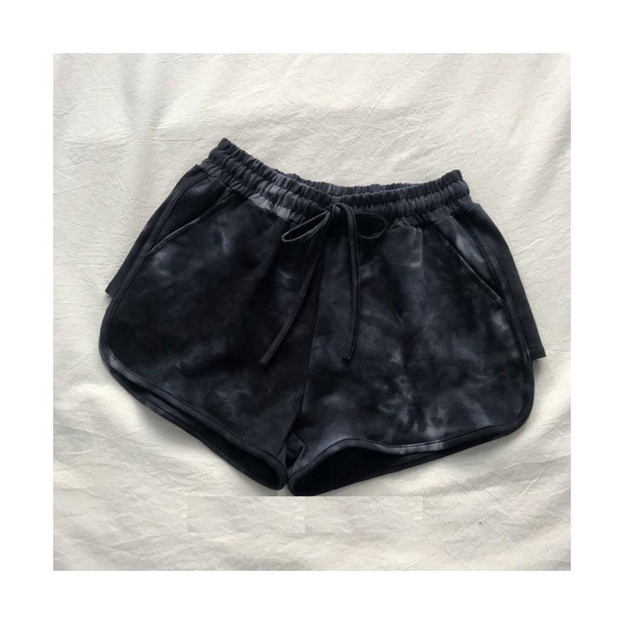 Quần Short nữ quần đùi Loang Nữ Ống Rộng, Quần Đùi Nữ Dây Rút Túi Trước 4 Màu dáng hàn quốc siêu xinh form cute xỉuuuu