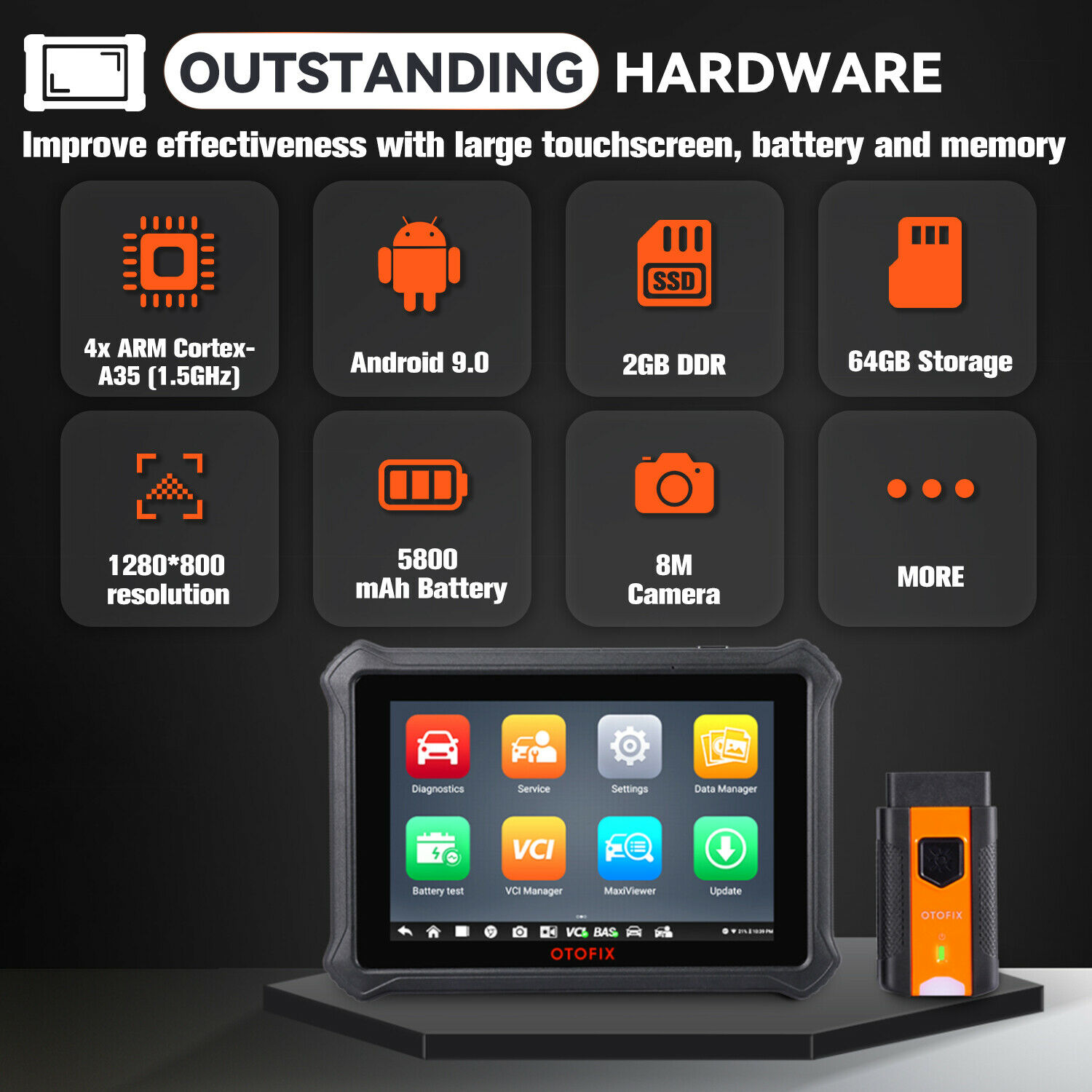 OTOFIX D1 - Thiết Bị Chẩn Đoán hơn 100 hãng Ô Tô - Xe Tải. Kết nối  OBD2 Không Dây Bluetooth. Đọc và Xóa Lỗi, Xem Dữ Liệu Động, Kích Hoạt Thử, Coding - HÀNG CHÍNH HÃNG - CẬP NHẬT MIỄN PHÍ 2 NĂM