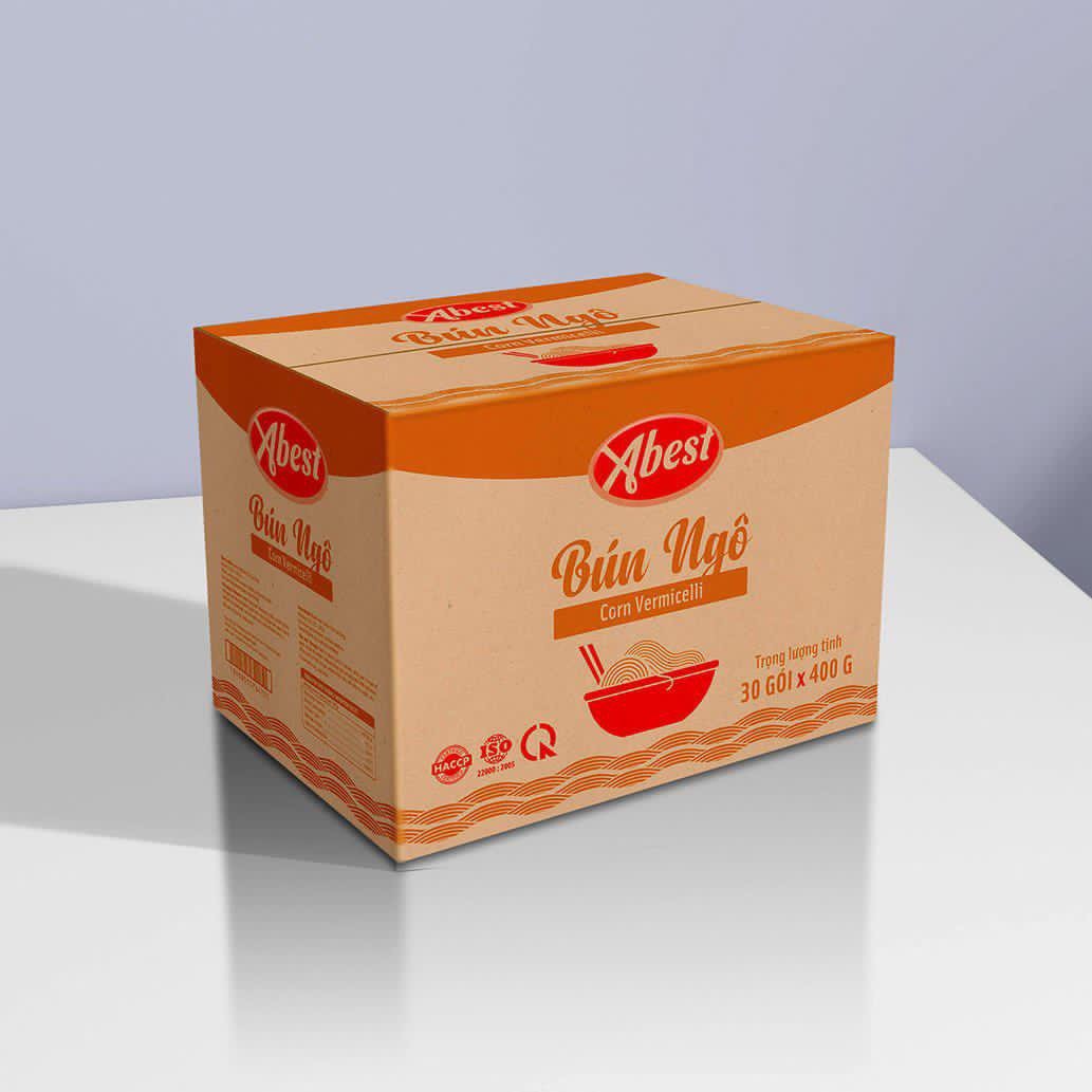 Bún ngô ABEST / Khối lượng 400g /Bún khô Hữu Cơ/Làm từ ngô cao bằng