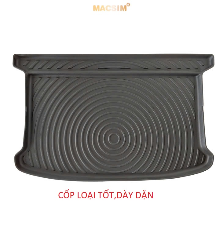 Thảm lót cốp xe ô tô tô sd4 Dolphin 2021+ Nhãn hiệu Macsim chất liệu nhựa TPE + silicon cao cấp màu đen