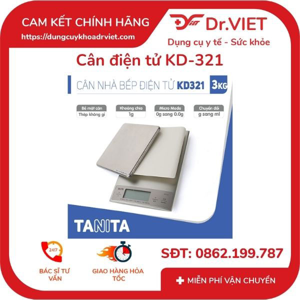 Cân điện tử Tanita KD321 (tiết kiệm thời gian đong đếm và tiện lợi, dùng cho cửa hàng mỹ phẩm, cân sữa bột) -