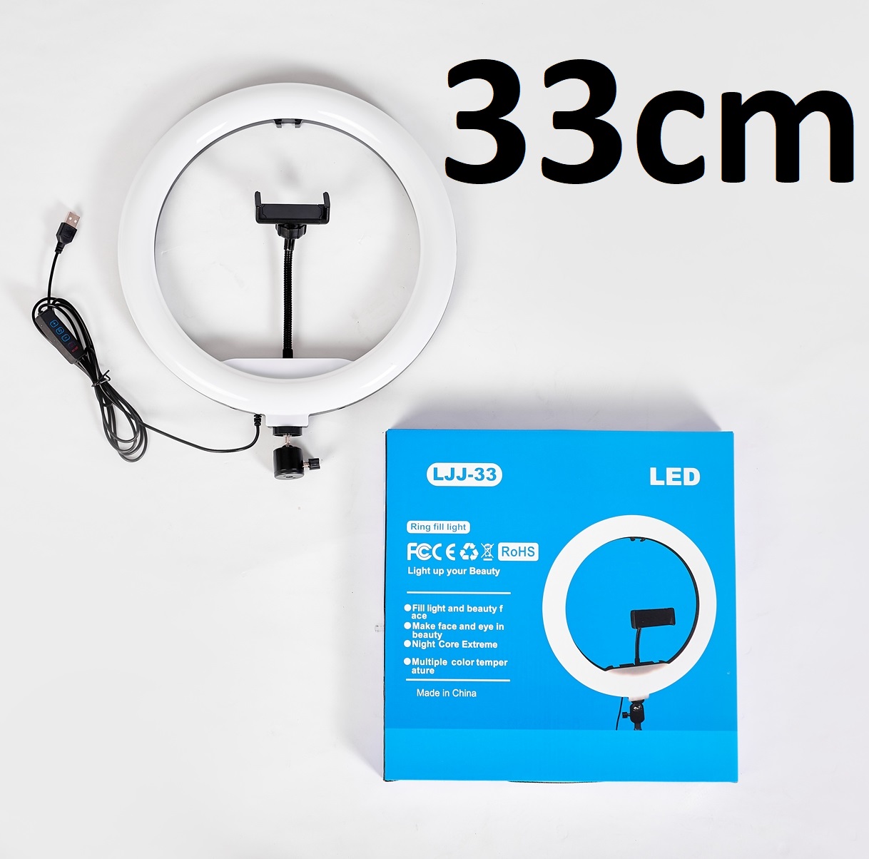 Đèn Led Livestream 26cm 30cm 36cm 45cm 54cm Gồm Chân Đèn Và Kẹp Điện Thoại. Hỗ trợ Livestream, Phun Xăm, Make Up