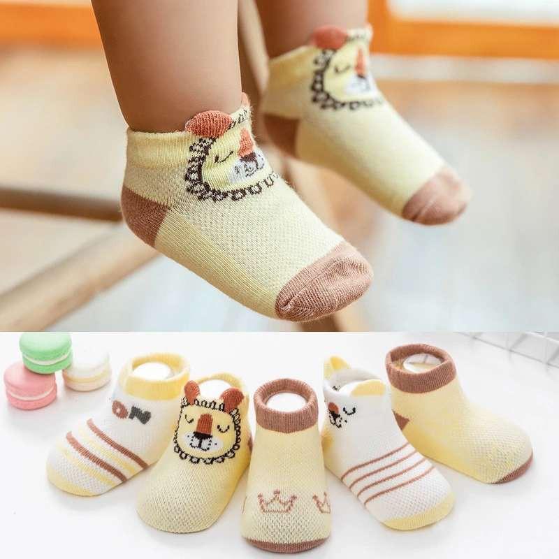 Set 5 đôi tất vớ hè mỏng mát cho bé từ 0-3 tuổi- Mẫu 2020