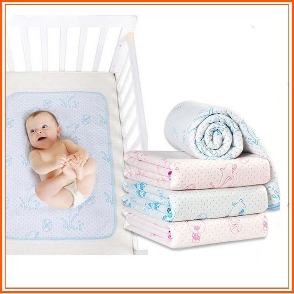 Tấm lót chống thấm cho bé 4 lớp thoáng khí, miếng lót chống thấm nằm trực tiếp, miếng lót em bé sơ sinh (Họa tiết ngẫu nhiên) - Henrysa