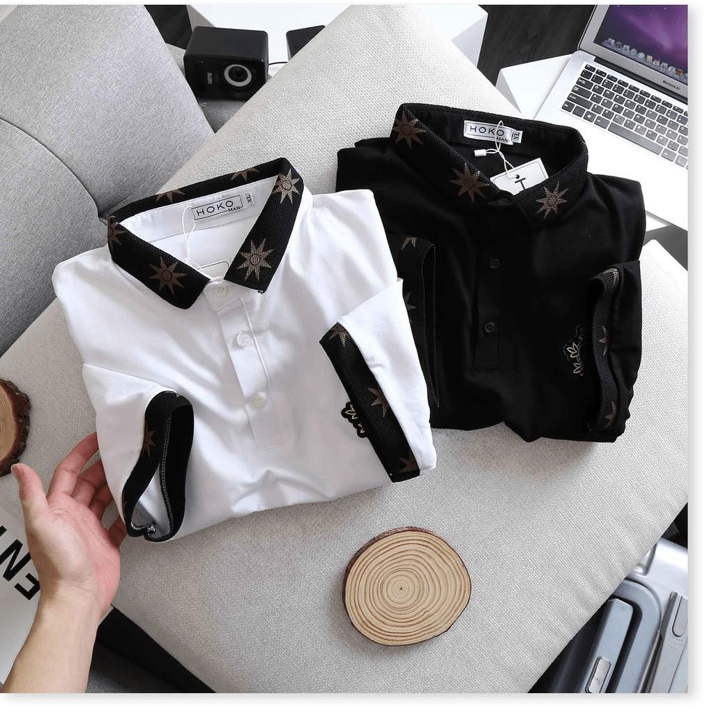 ÁO THUN CỔ TRỤ,2 MÀU SIÊU NGẦU,HỌA TIẾT ĐƠN GIẢN NHƯNG KHÔNG KÉM PHẦN SANG TRỌNG KHÁNH AN FASHION