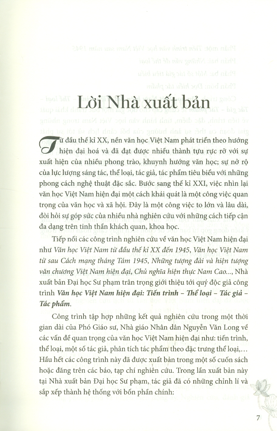 Văn Học Việt Nam Hiện Đại: Tiến Trình - Thể Loại - Tác Giả - Tác Phẩm (Bìa cứng áo ôm) - Nguyễn Văn Long