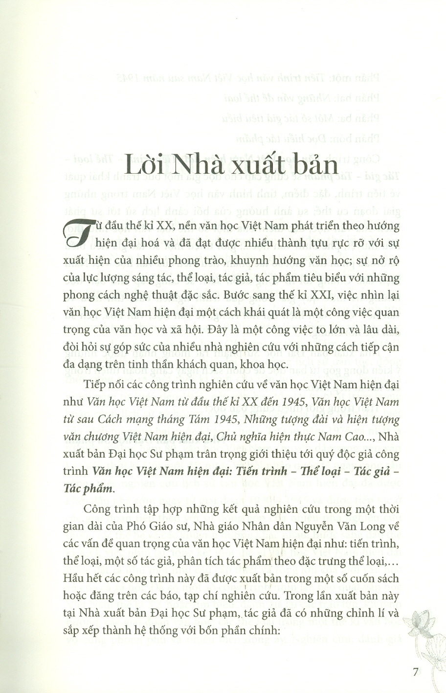 Văn Học Việt Nam Hiện Đại: Tiến Trình - Thể Loại - Tác Giả - Tác Phẩm (Bìa mềm) - Nguyễn Văn Long