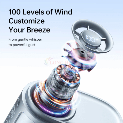 Quạt mini tích điện đeo cổ Jisulife Neckfan Life5 4500mAh - Hàng chính hãng