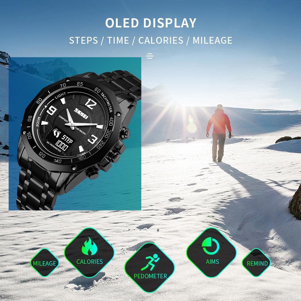 Đồng hồ thời trang Thể thao ngoài trời  Hiển thị thời gian Báo thức 3ATM SKMEI 1464