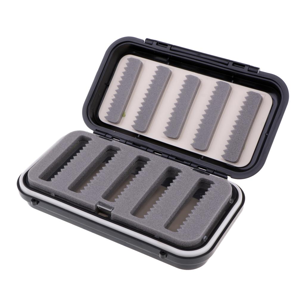Waterproof Fly Box Fly Fishing Hook Jig Storage Case Slit Foam Waterproof S