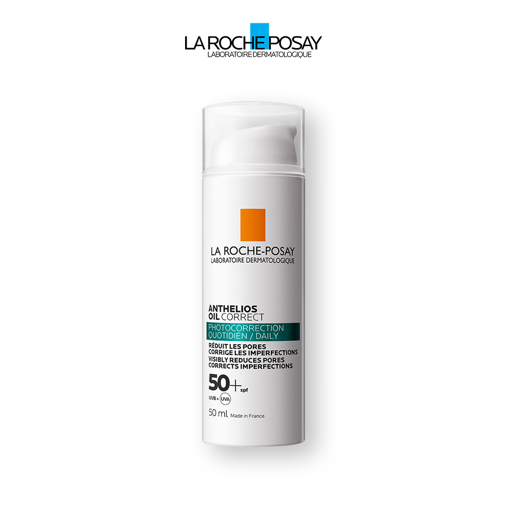Kem chống nắng dạng gel giúp giảm mụn kiểm soát bóng nhờn và thu nhỏ lỗ chân lông La Roche-Posay Anthelios Oil Correct 50ml
