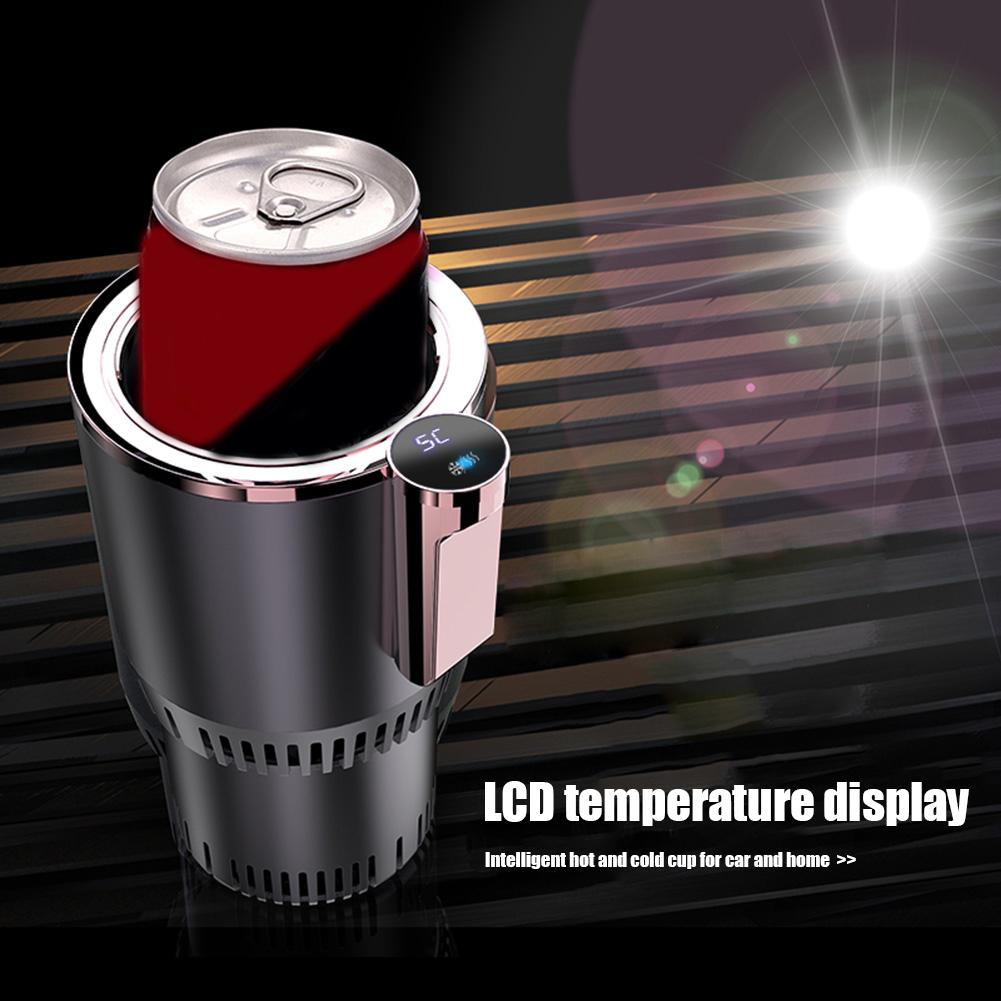 12V Thông Minh 2 Trong 1 Xe Ô Tô Đựng Ly Mát Nóng Cho Thức Uống Đồ Uống Có Thể Cho Bé Với Nhiệt Độ Kỹ Thuật Số màn Hình Hiển Thị