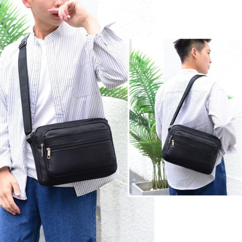 Túi xách đeo chéo, đeo vai nam thời trang Hàn Quốc cao cấp size 27cm chất liệu vải dù lạnh cao cấp với nhiều màu sắc