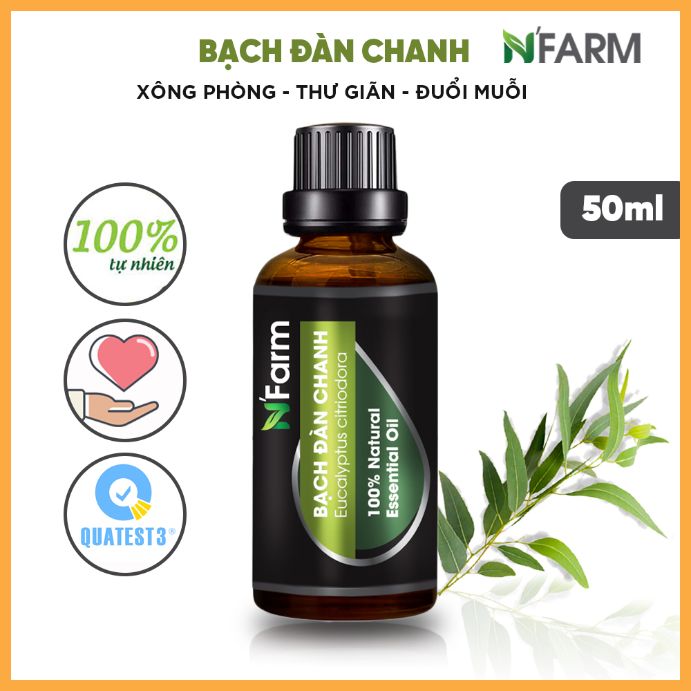 Tinh Dầu Bạch Đàn Chanh N'Farm / Tinh Dầu Thiên Nhiên Nguyên Chất, Tinh Dầu Xông Phòng, Thích Hợp Dùng Với Đèn Xông Và Máy Khuếch Tán Tinh Dầu.