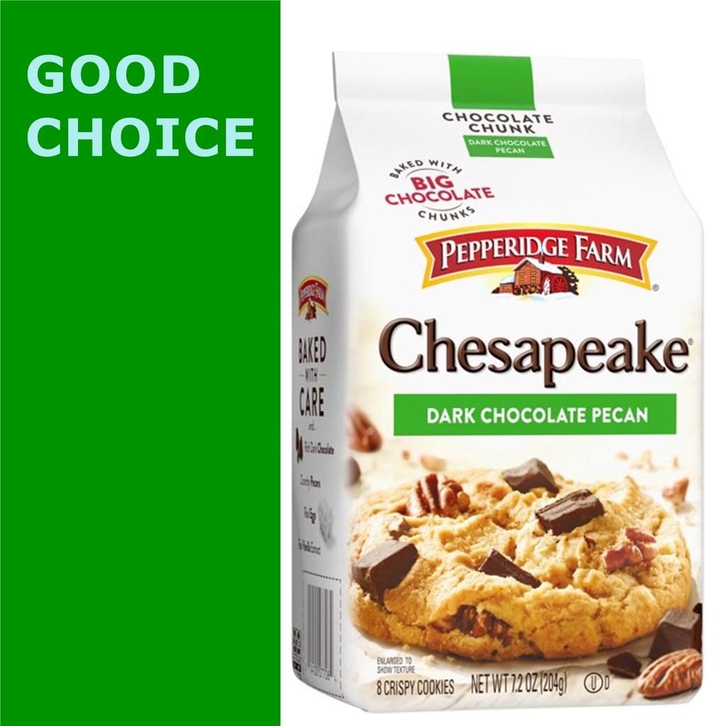 Bánh Quy Vị Sô-Cô-La Đen Và Hạt Hồ Đào Chesapeake Pepperidge Farm 204g