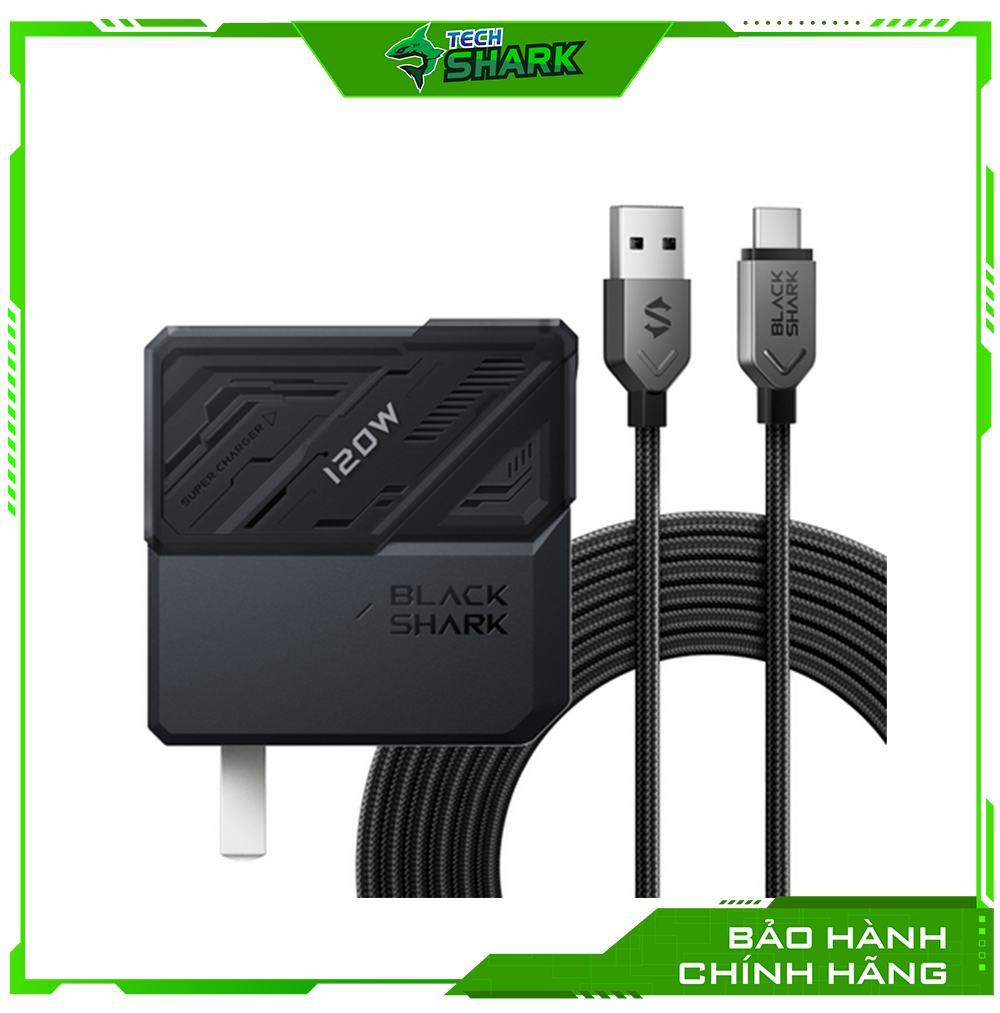 Bộ cáp củ sạc nhanh GaN Black Shark Starflow 120W hỗ trợ nhanh lên đến 120w