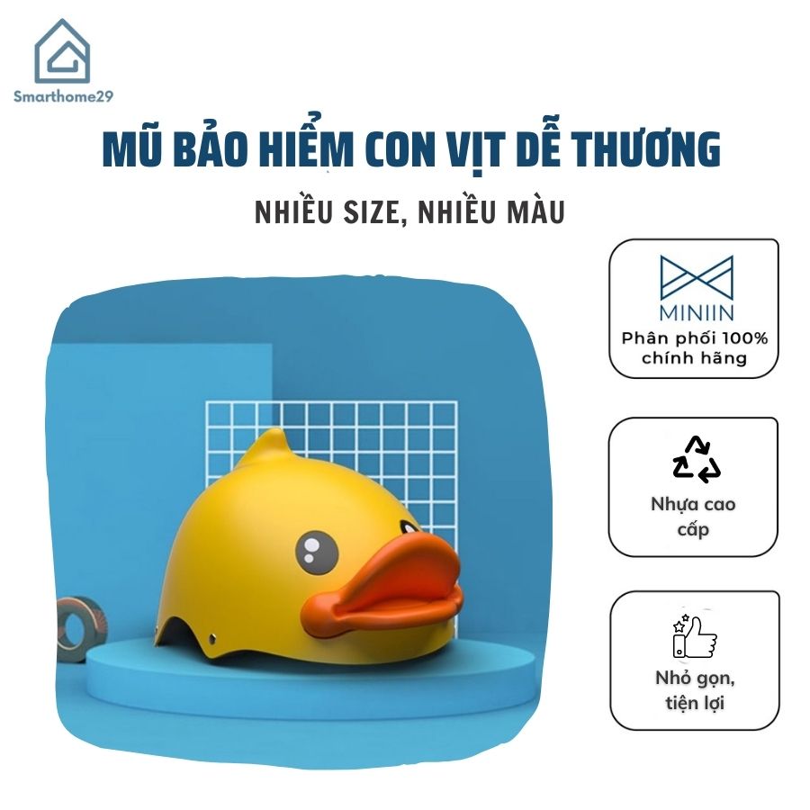 Mũ bảo hiểm con vịt 3D cho bé và người lớn, Nón bảo hiểm hiểm cute đủ màu đủ size - Chính hãng MINIIN (Giao màu ngẫu nhiên)