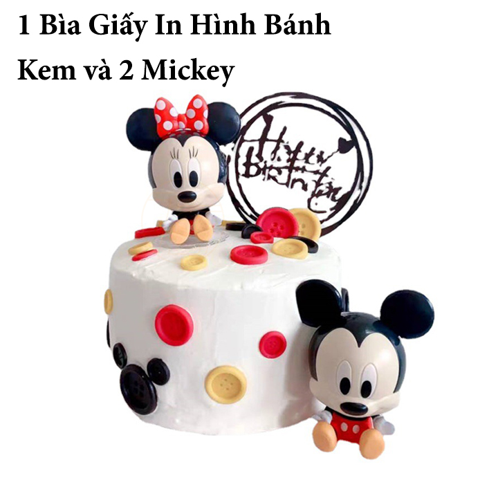 Bộ trang trí sinh nhật happy birthday chuột mickey - Sét bong bóng trang trí tiệc thôi nôi, đầy tháng cho trẻ