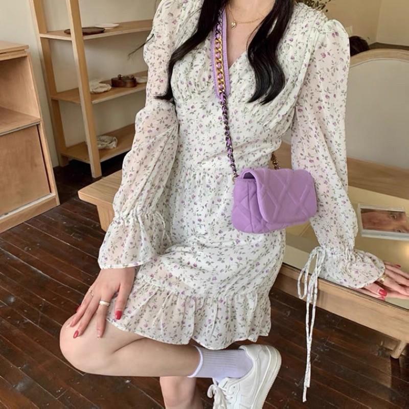 Đầm voan hoa nhí đuôi cá mẫu summer 2021