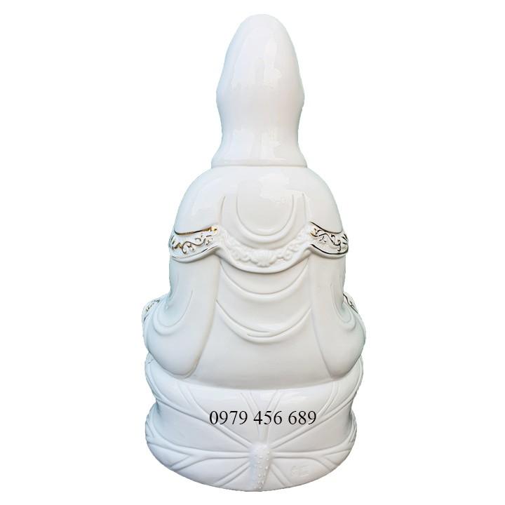 Tượng Quan Âm sứ cao 31cm