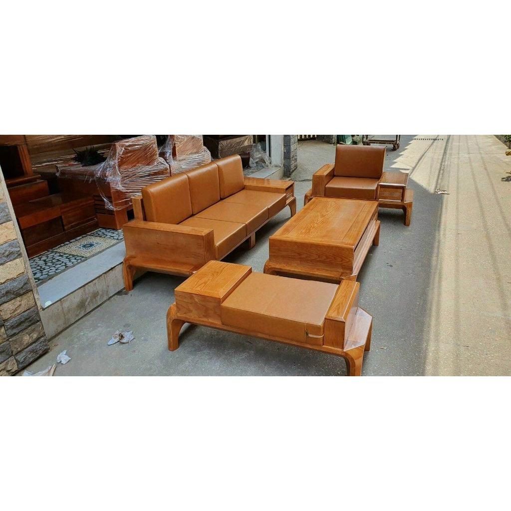 Bộ sofa gỗ sồi nga - Đồ Gỗ Bình Long 0388639288