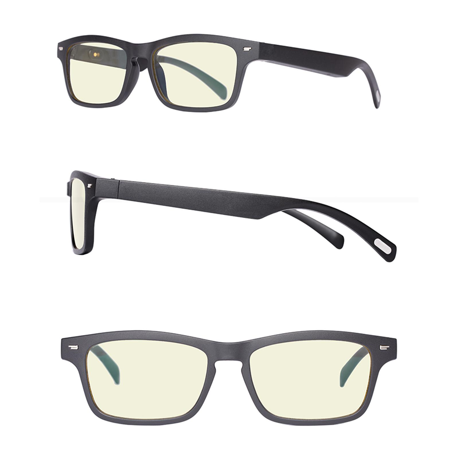 Smart Audio Glasses Wirelessly BT Music Glasses Music & Hands-Free Calling Polarized Eyeglasses Frame with Microphone for Men Women