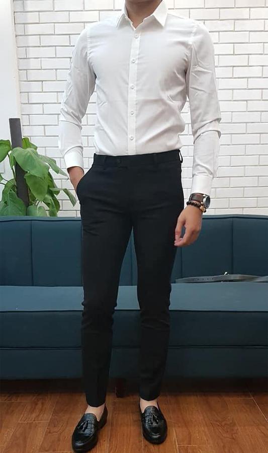 Quần Tây Nam Vải Tuyết Mưa DEN98 - 31